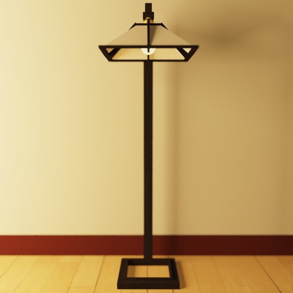 3dsmax taliesin floor lamps yamagiwa - Yamagiwa Taliesin 1 Floor... by okrim